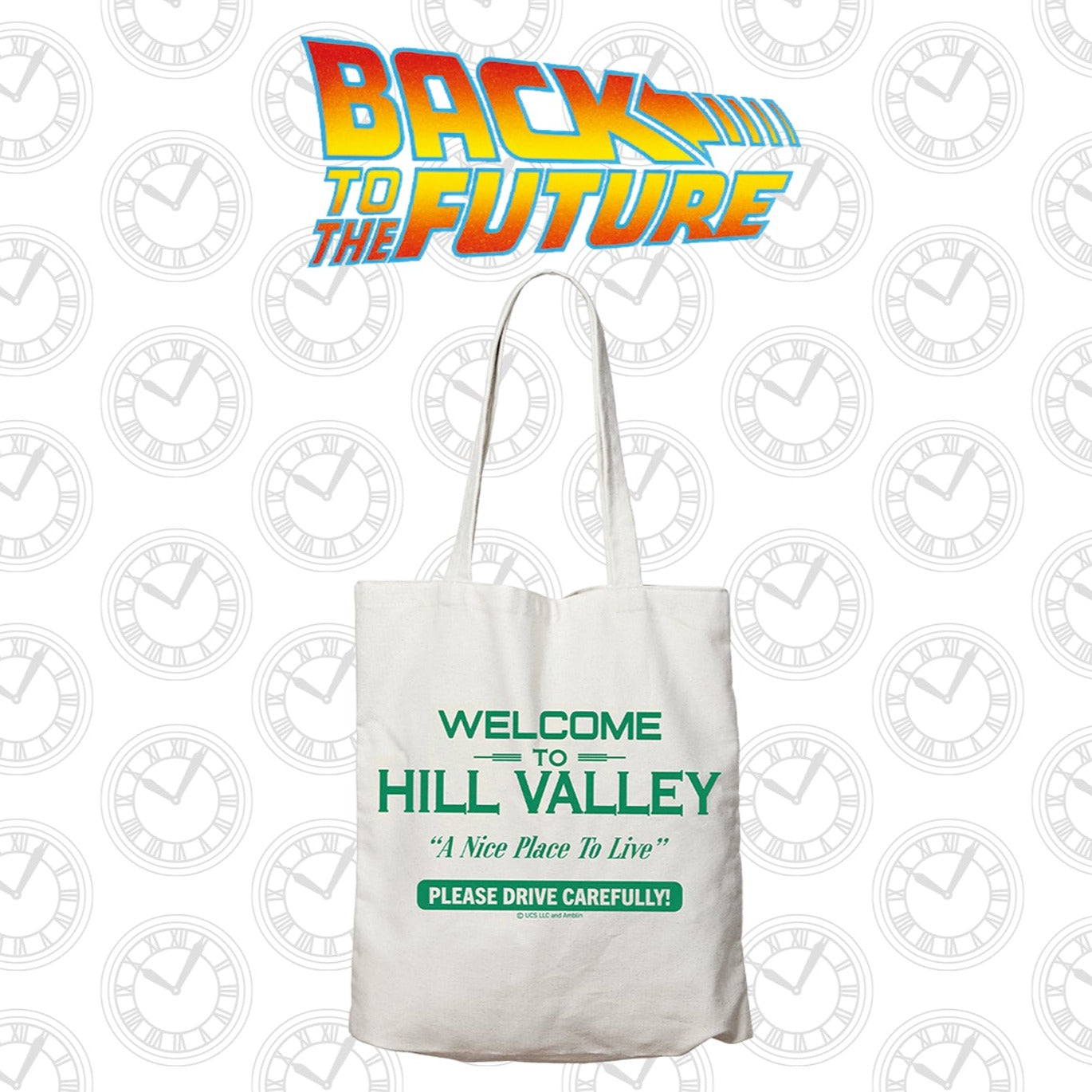 Back the Future Hill Valley Tote Bag