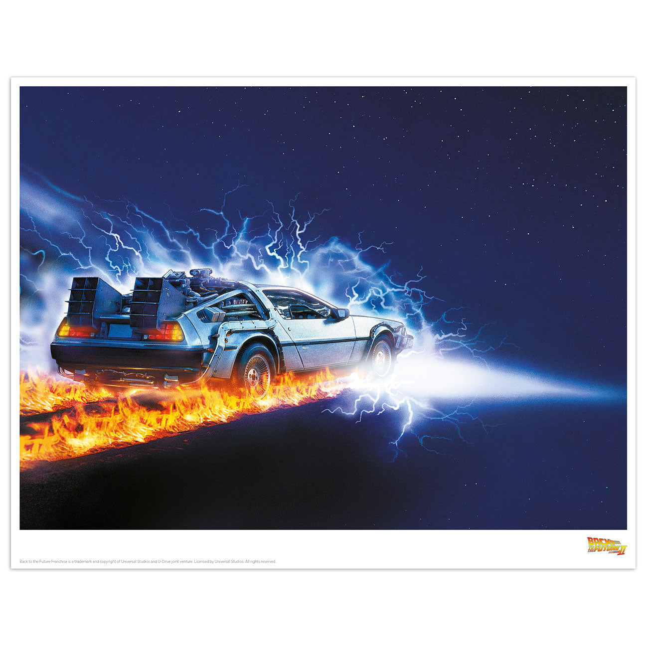 Back to the Future DeLorean Limited Edition Art Print