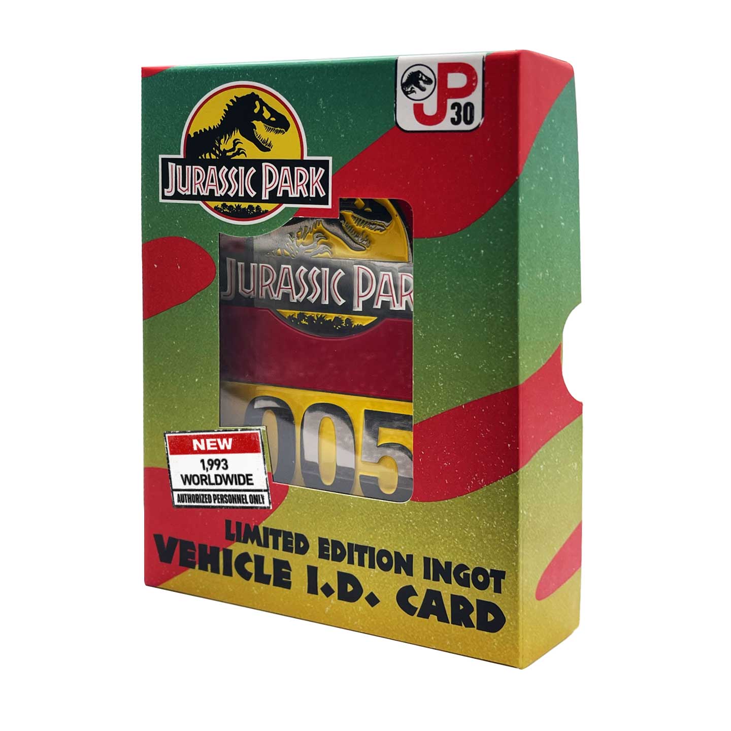 Jurassic Park Limited Edition 30th Anniversary Replica Vehicle I.D Ingot Packaging