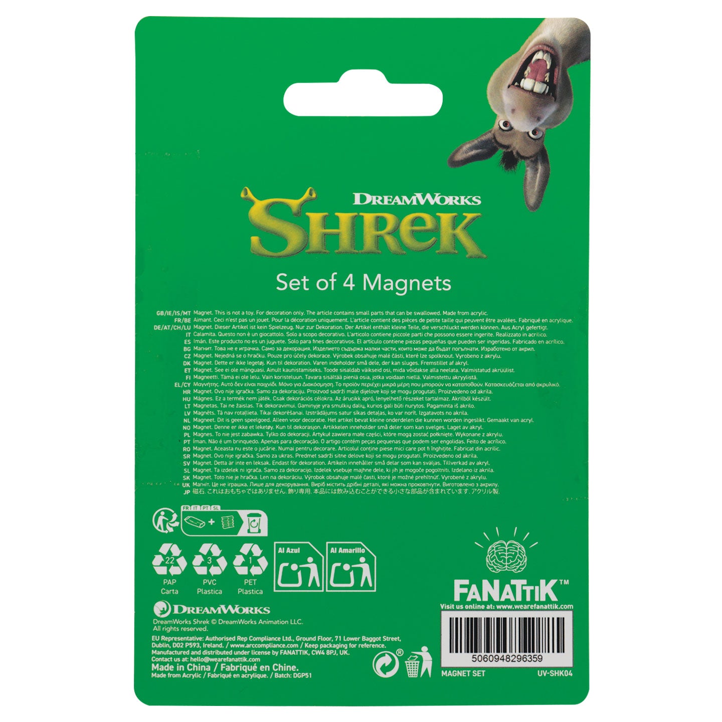 Shrek Set of Four Magnets