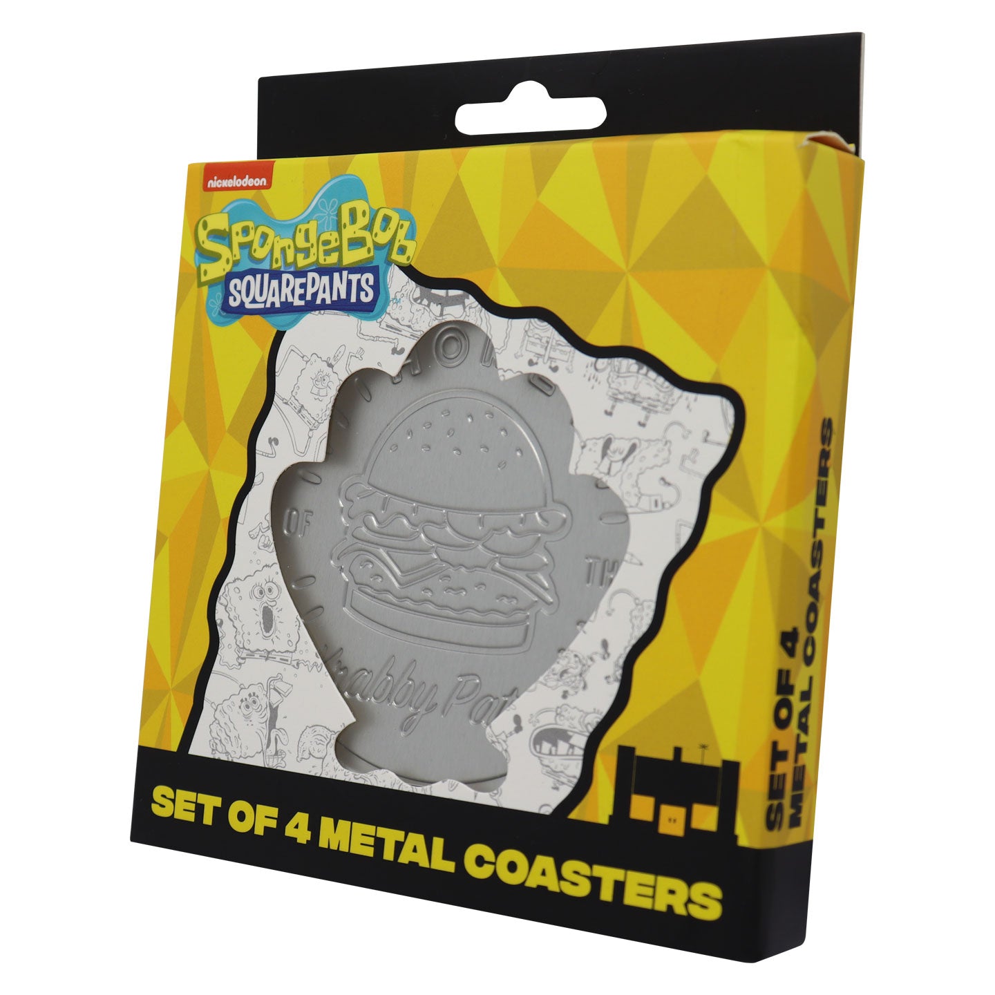 SpongeBob SquarePants Set of 4 Non-slip Metal Coasters