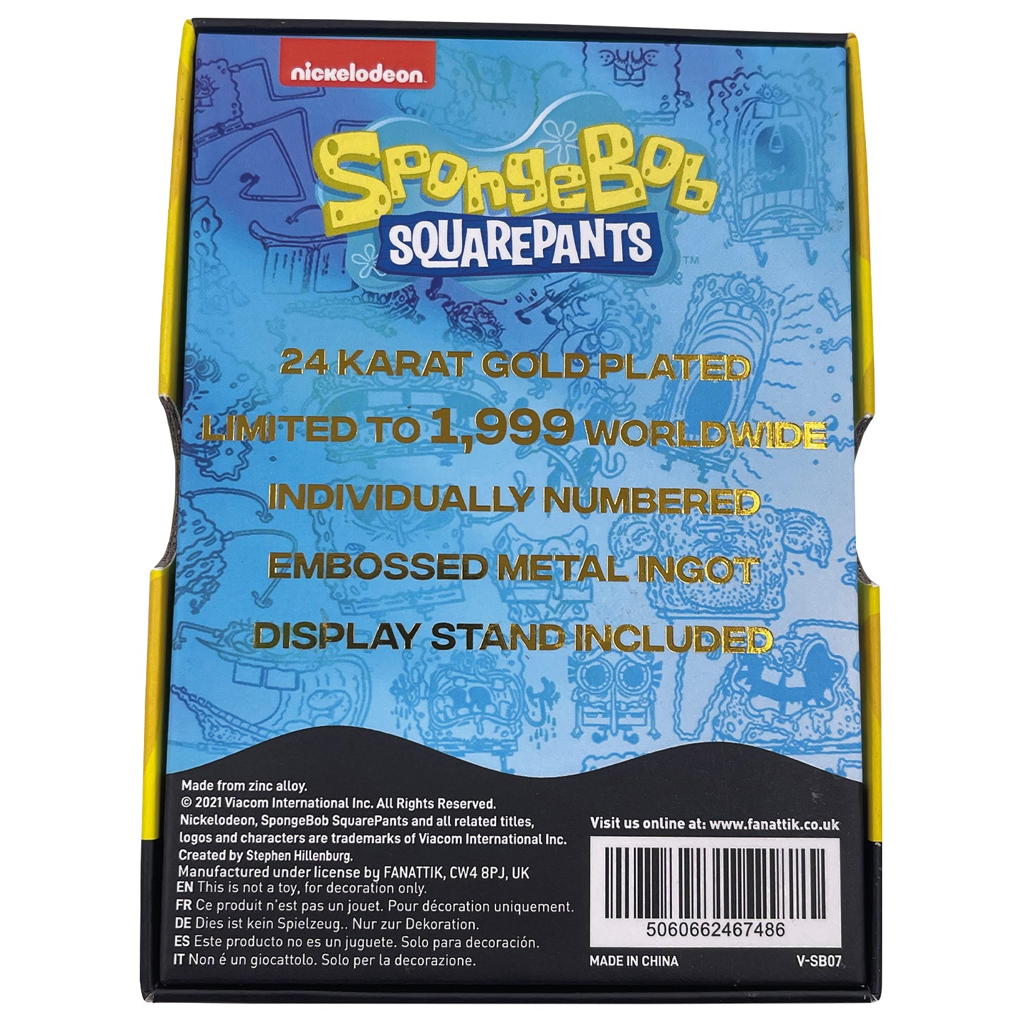 SpongeBob SquarePants Limited Edition 24k Gold Plated Ingot