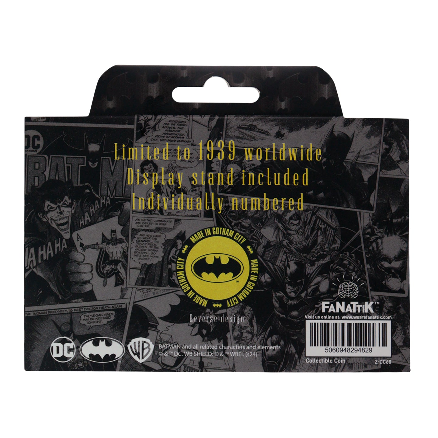 Batman 85th anniversary collectible coin from Fanattik