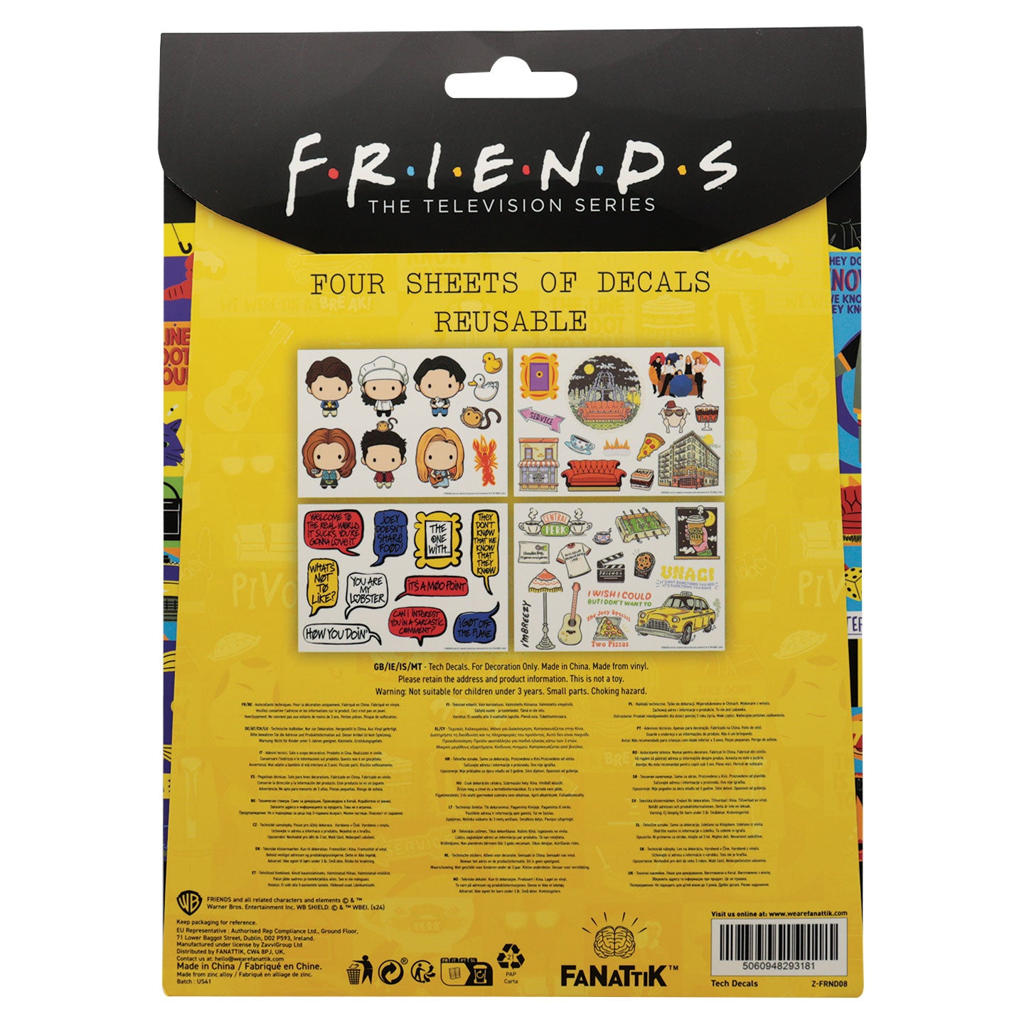 Friends Tech Decals Packaging Reverse