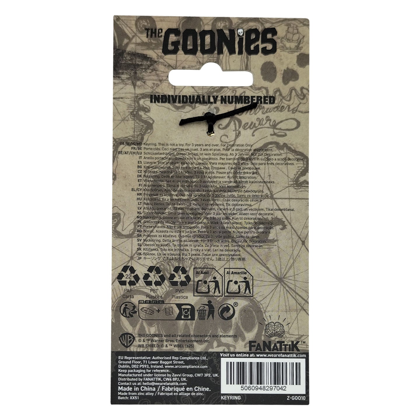 The Goonies 40th Anniversary Copper Bones Keyring