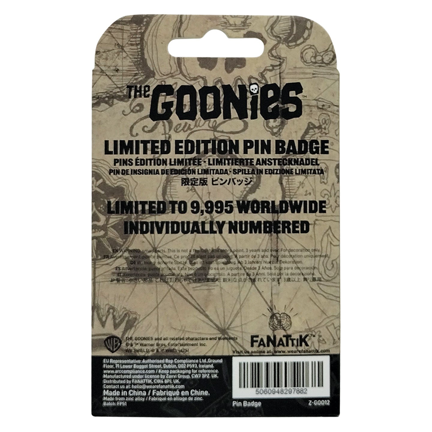 The Goonies 40th Anniversary Never Say Die Pin Badge