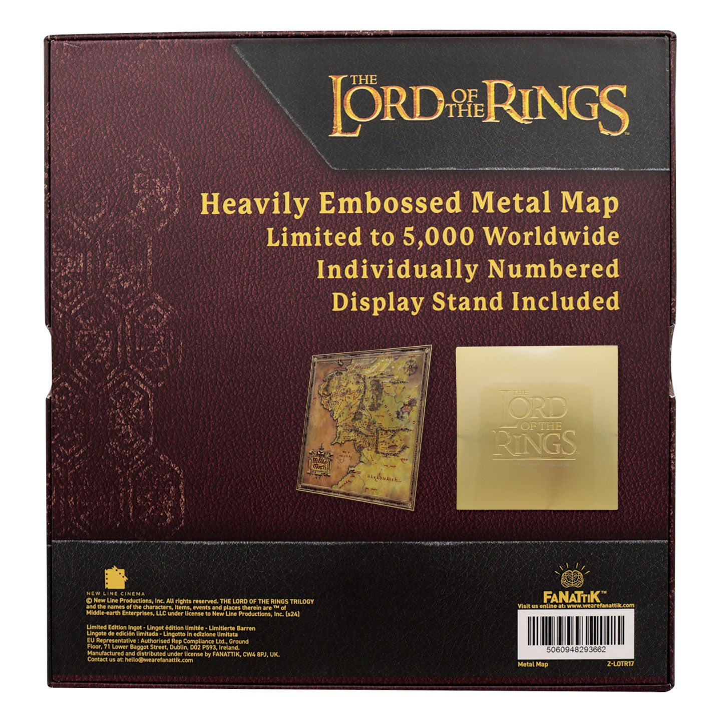 The Lord of the Rings Metal Map Packaging