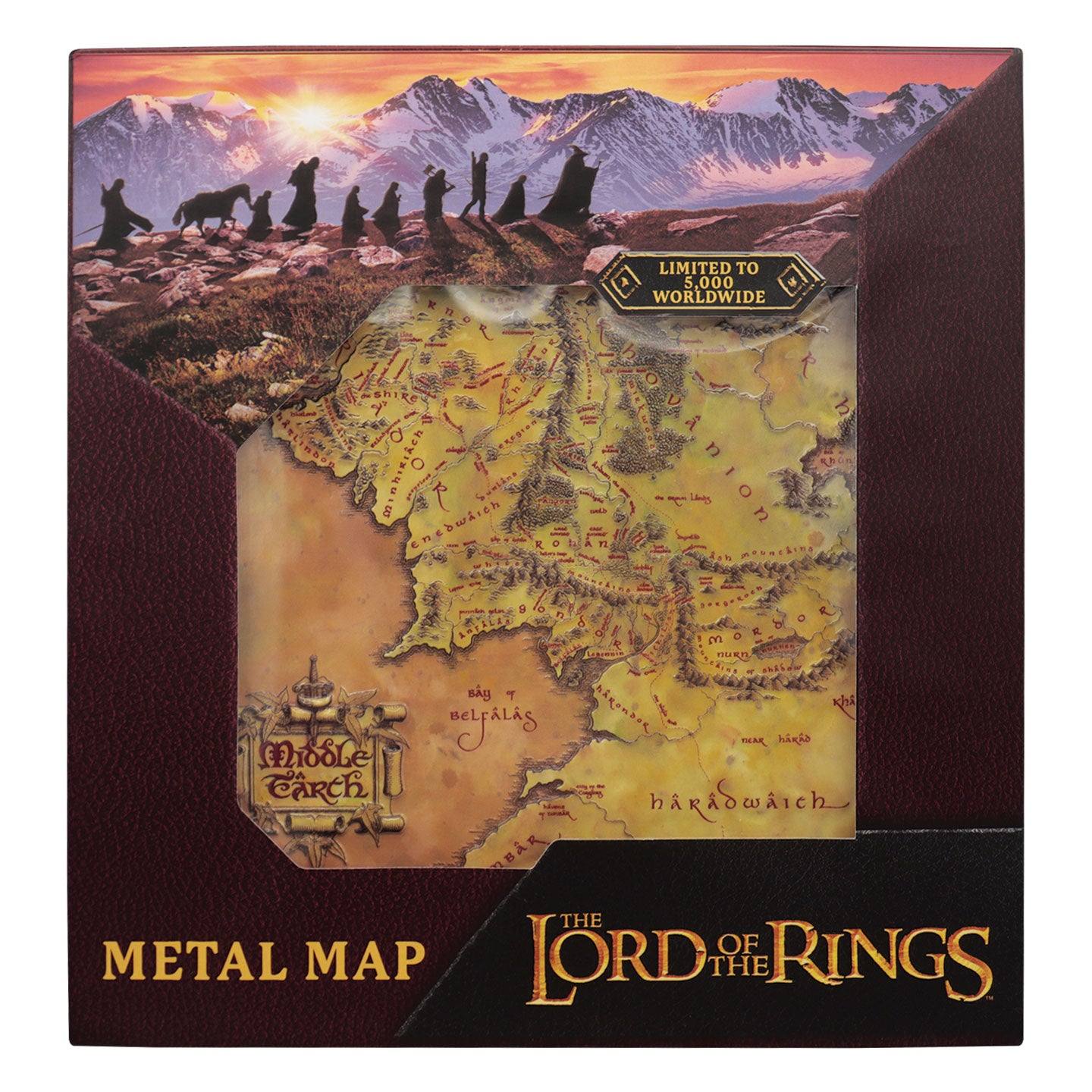 The Lord of the Rings Metal Map Packaging