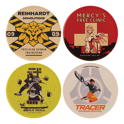 Overwatch - Set of Four Printed Metal Coasters