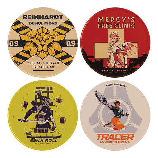 Overwatch - Set of Four Printed Metal Coasters