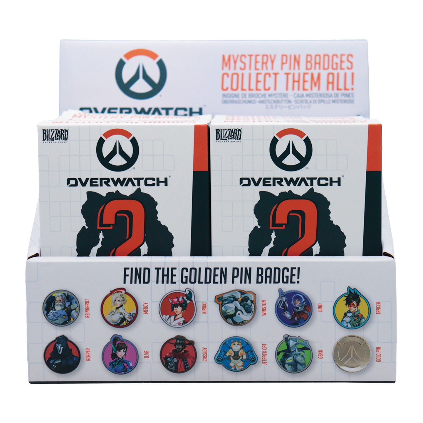 Overwatch - Mystery Pin Badge CDU of 12 Blind Boxes