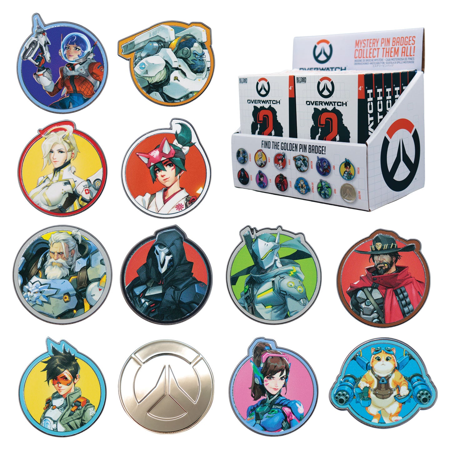 Overwatch - Mystery Pin Badge CDU of 12 Blind Boxes