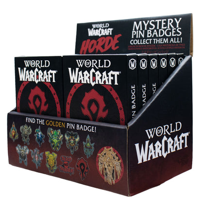 World of Warcraft - Horde Mystery Pin Badge CDU featuring 12 Blind Boxes