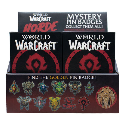 World of Warcraft - Horde Mystery Pin Badge CDU featuring 12 Blind Boxes