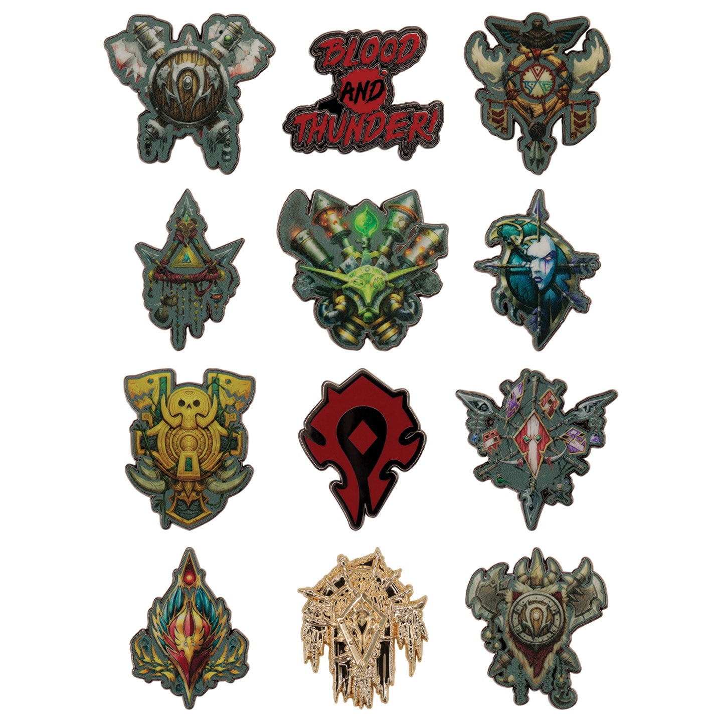 World of Warcraft - Horde Mystery Pin Badge CDU featuring 12 Blind Boxes