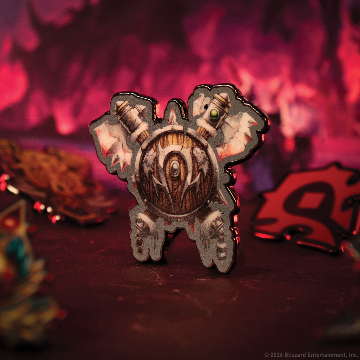 World of Warcraft - Horde Mystery Pin Badge CDU featuring 12 Blind Boxes