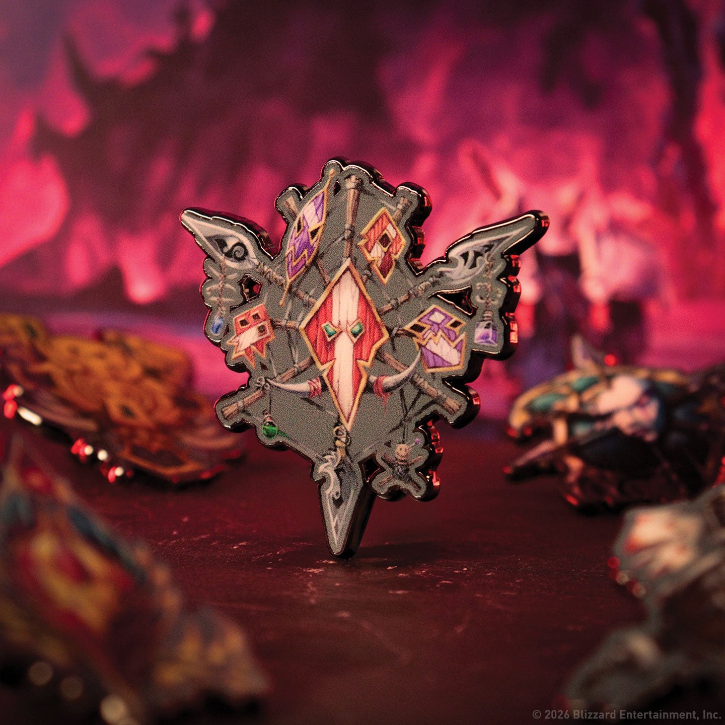 World of Warcraft - Horde Mystery Pin Badge CDU featuring 12 Blind Boxes