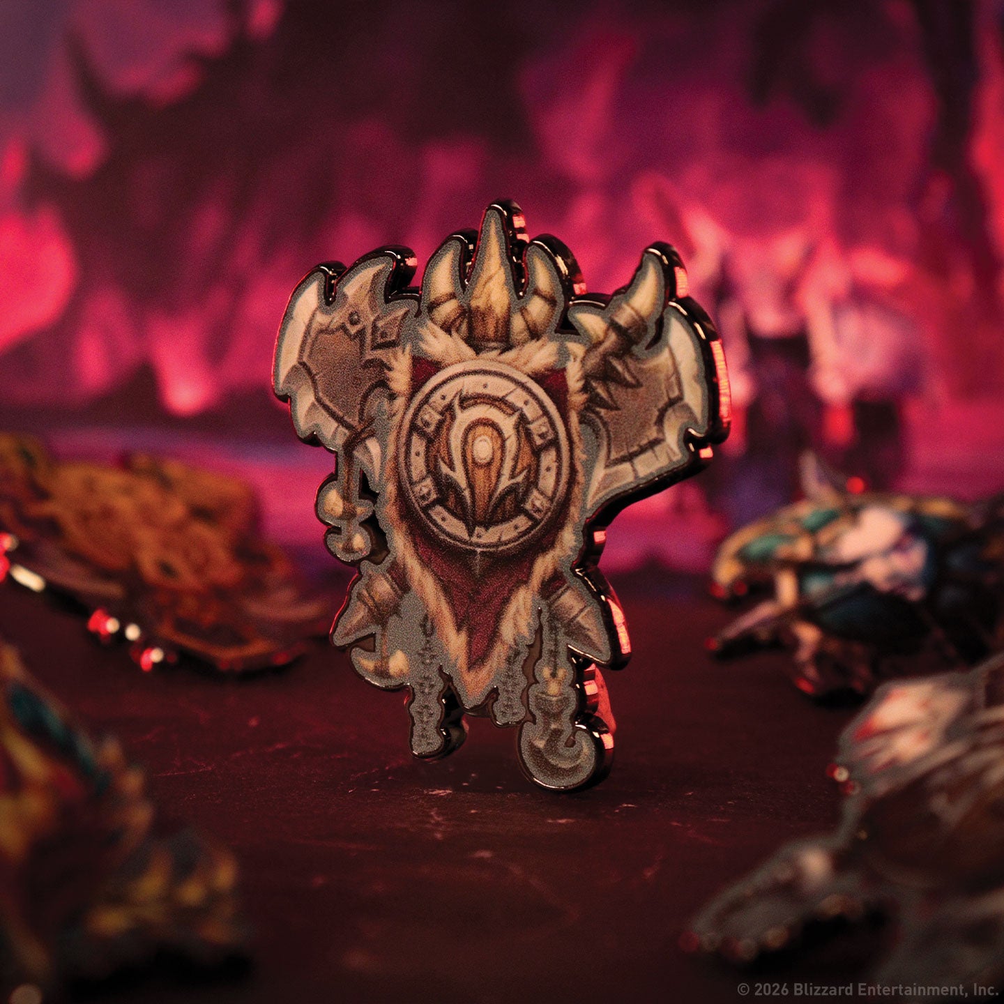 World of Warcraft - Horde Mystery Pin Badge CDU featuring 12 Blind Boxes