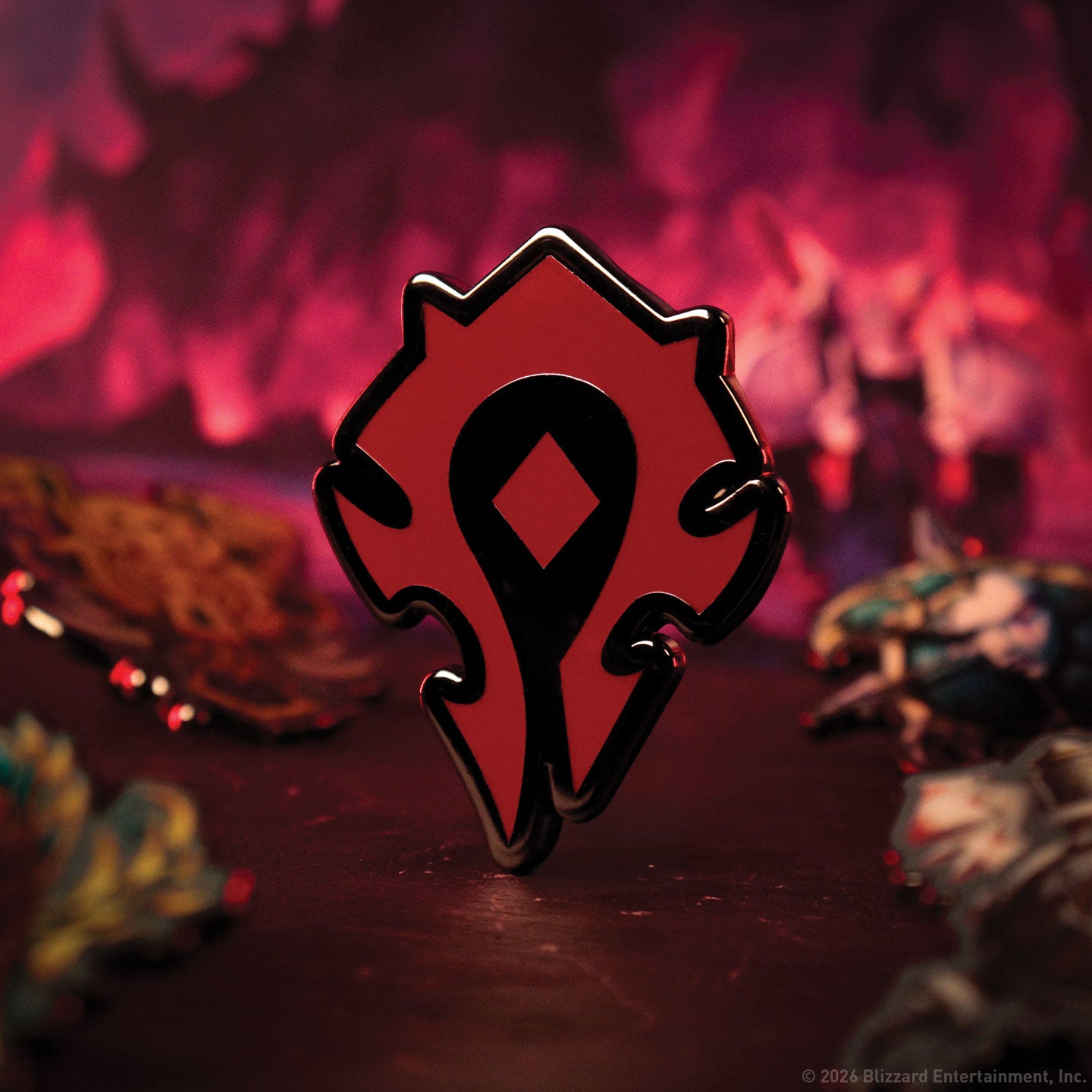 World of Warcraft - Horde Mystery Pin Badge CDU featuring 12 Blind Boxes