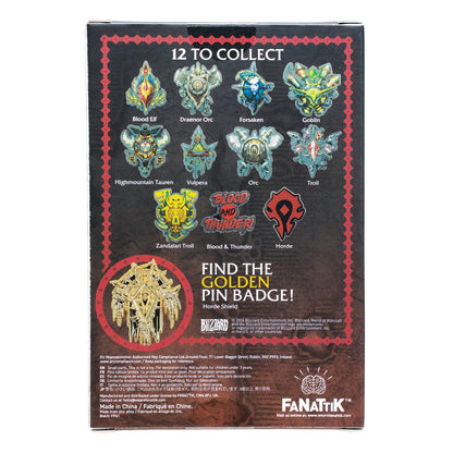World of Warcraft - Horde Mystery Pin Badge CDU featuring 12 Blind Boxes