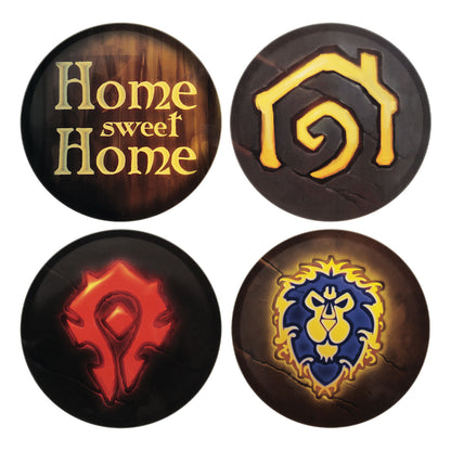 World of Warcraft - Set of Four Printed Metal Coasters