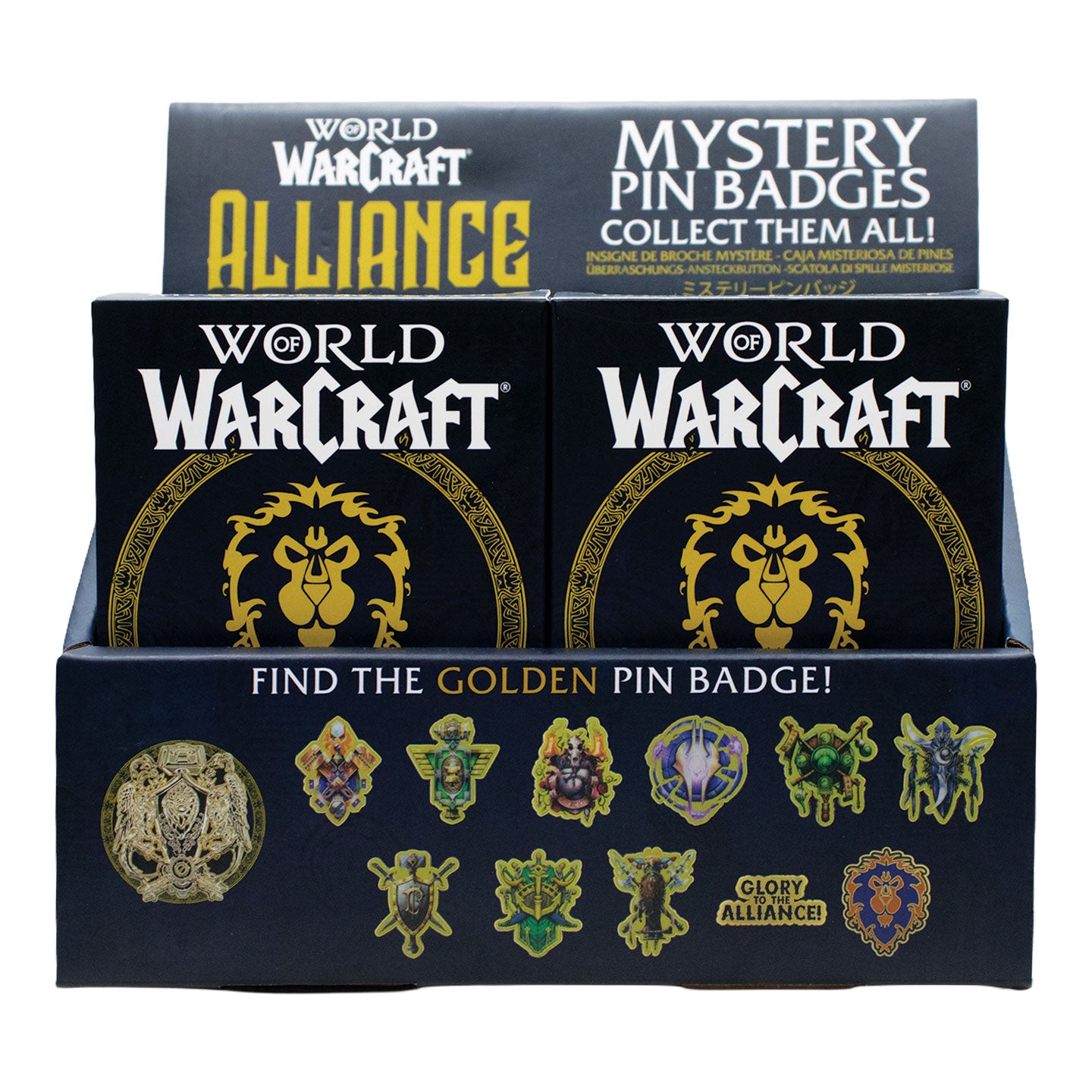 World of Warcraft - Alliance Mystery Pin Badge CDU featuring 12 Blind Boxes
