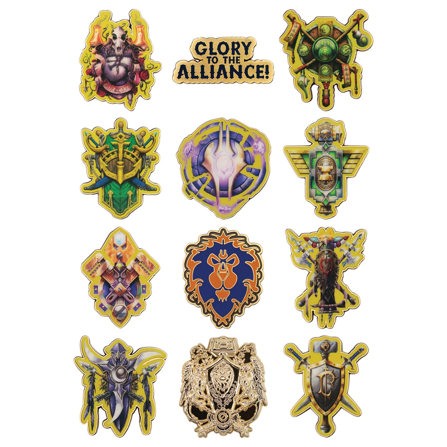 World of Warcraft - Alliance Mystery Pin Badge CDU featuring 12 Blind Boxes