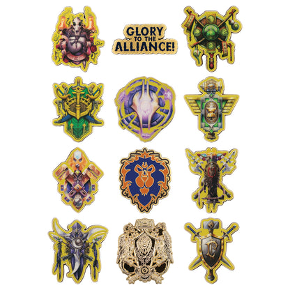 World of Warcraft - Alliance Mystery Pin Badge CDU featuring 12 Blind Boxes
