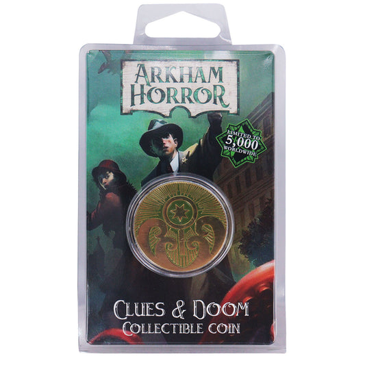 Arkham Horror Clues and Doom limited edition collectible coin from Fanattik