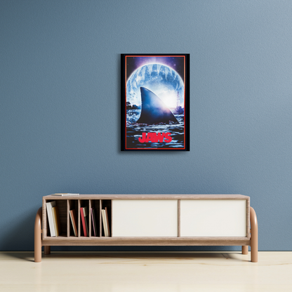 Jaws Moonlit Shark Fin Limited Edition A3 Art Print