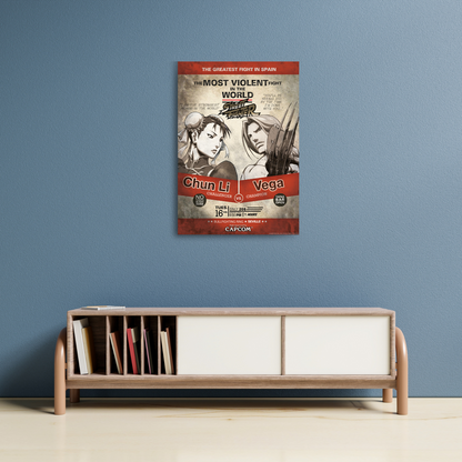 Street Fighter Limited Edition Chun Li vs Vega A3 Art Print