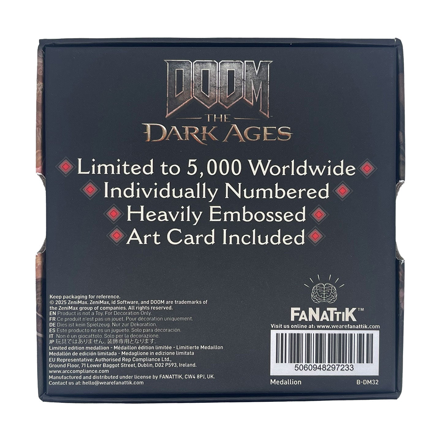 DOOM: The Dark Ages Saw Shield Medallion and Art Card