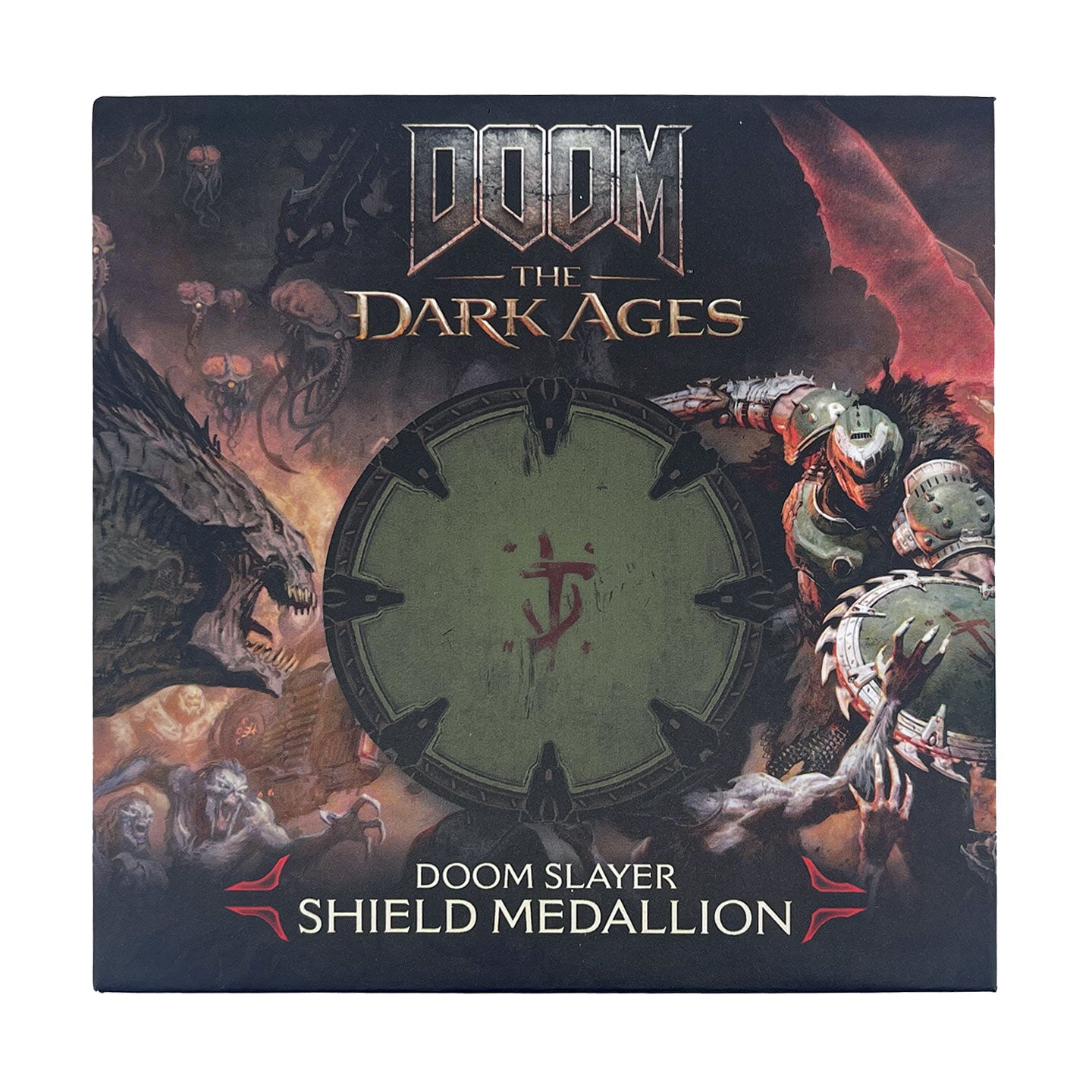 DOOM: The Dark Ages Saw Shield Medallion and Art Card