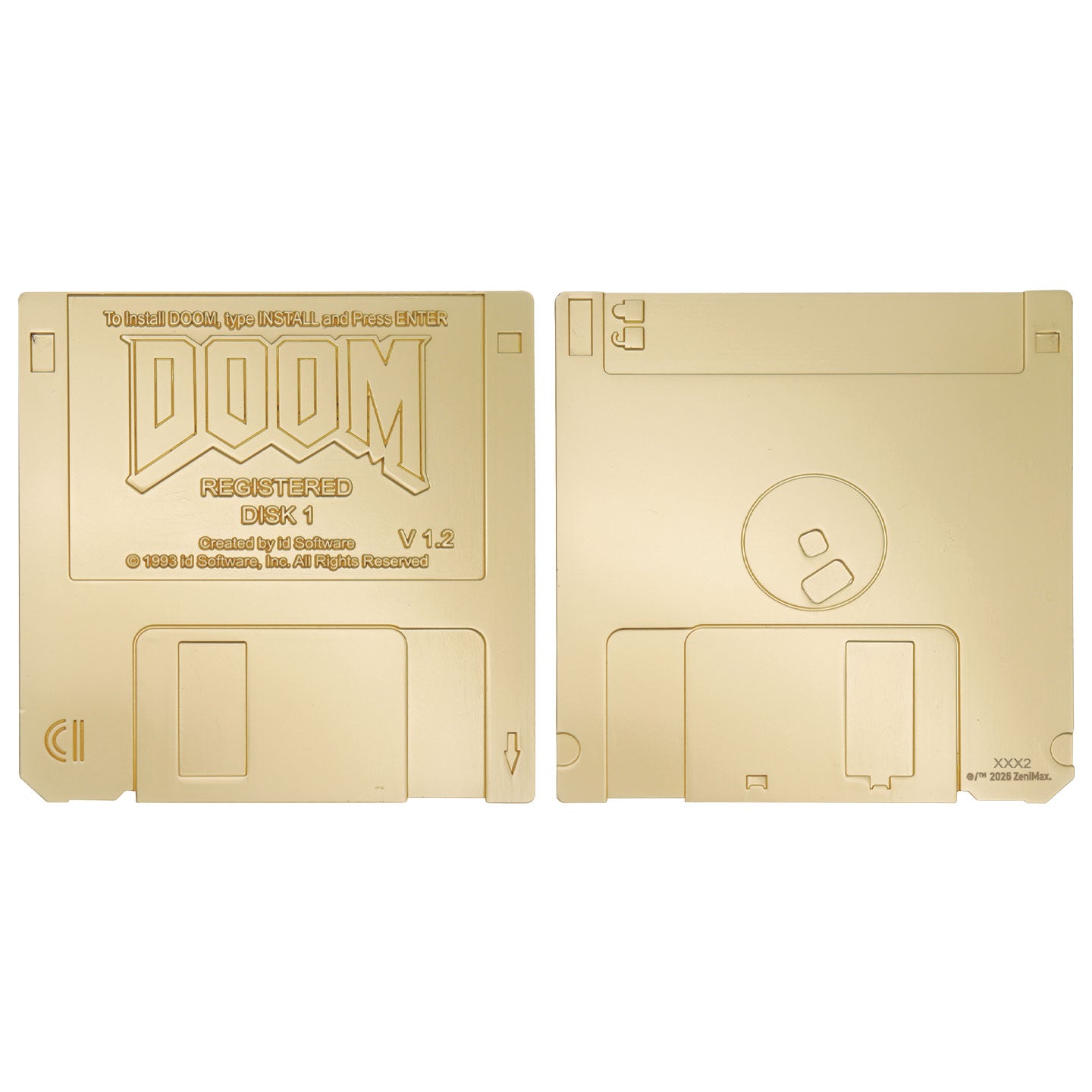 DOOM - Floppy Disk Limited Edition Imitation Gold Plated Replica