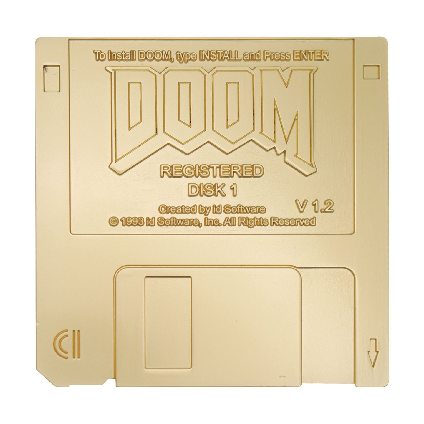 DOOM - Floppy Disk Limited Edition Imitation Gold Plated Replica