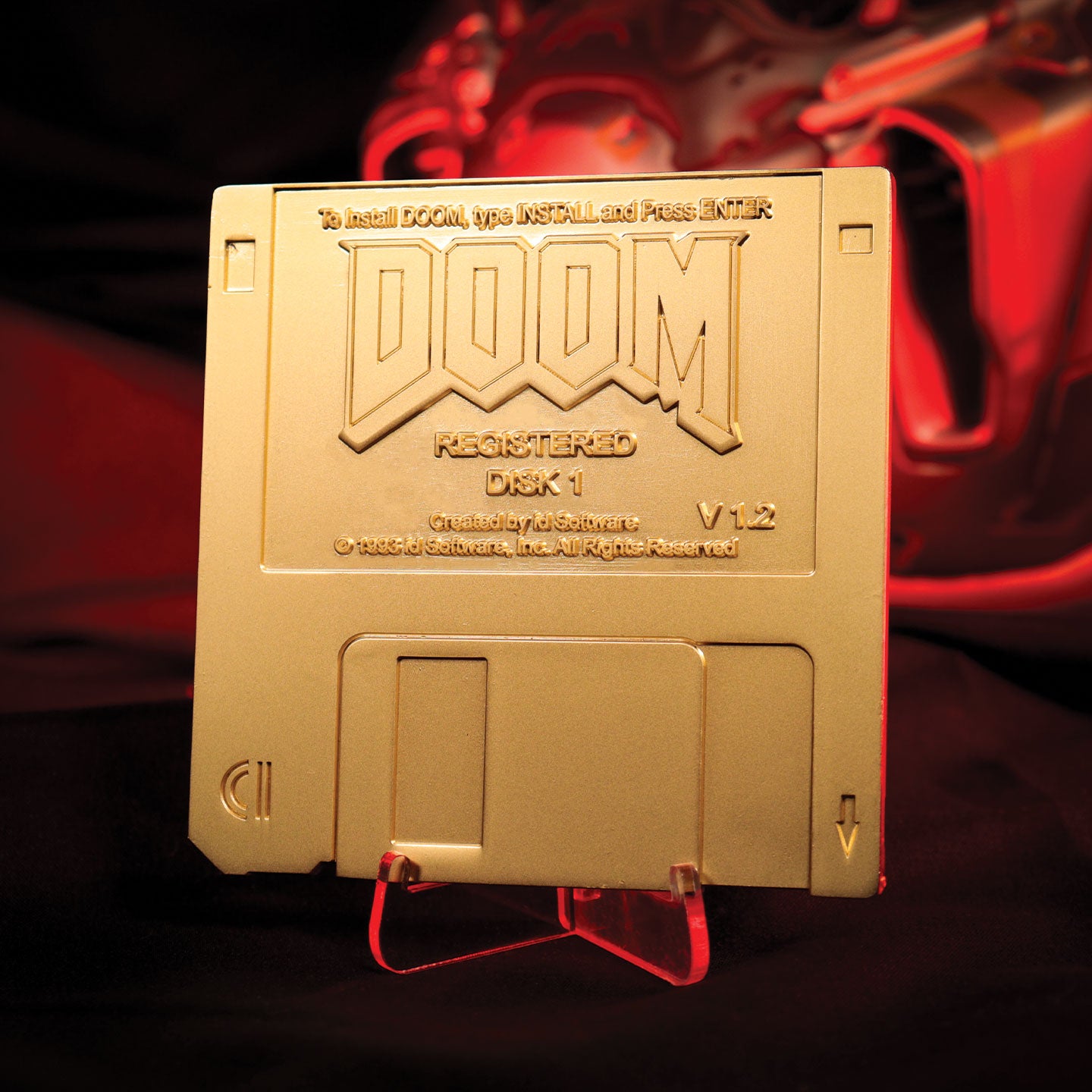 DOOM - Floppy Disk Limited Edition Imitation Gold Plated Replica