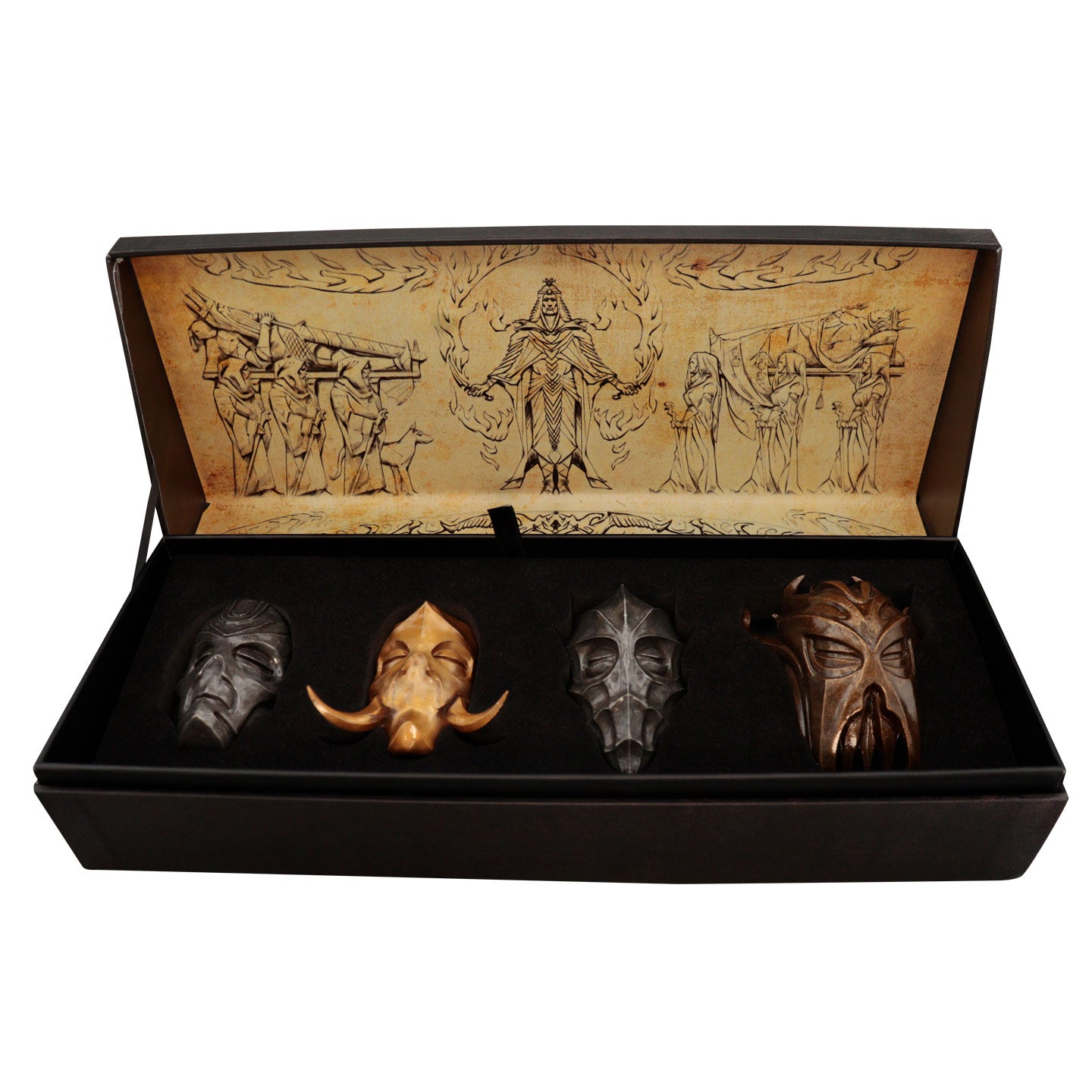 The Elder Scrolls V: Skyrim Set of 4 Scaled Replica Dragon Priest Masks