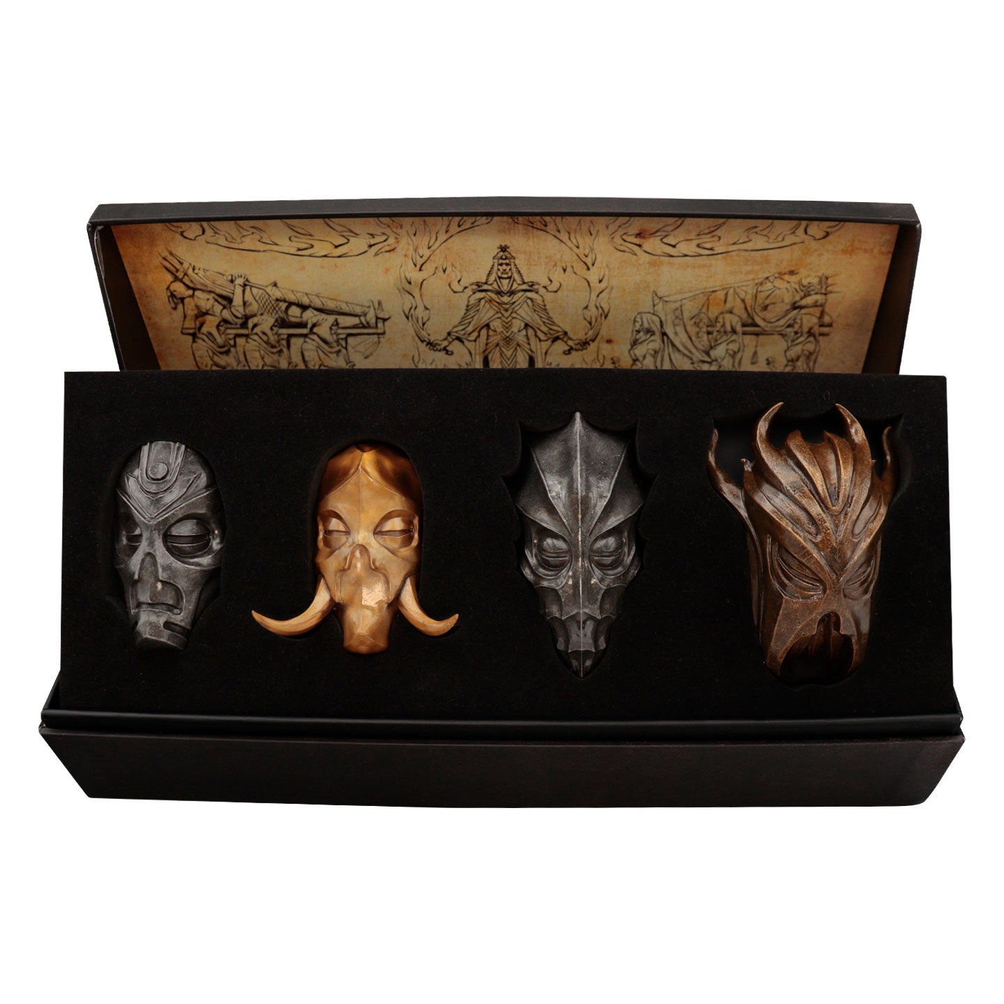 The Elder Scrolls V: Skyrim Set of 4 Scaled Replica Dragon Priest Masks