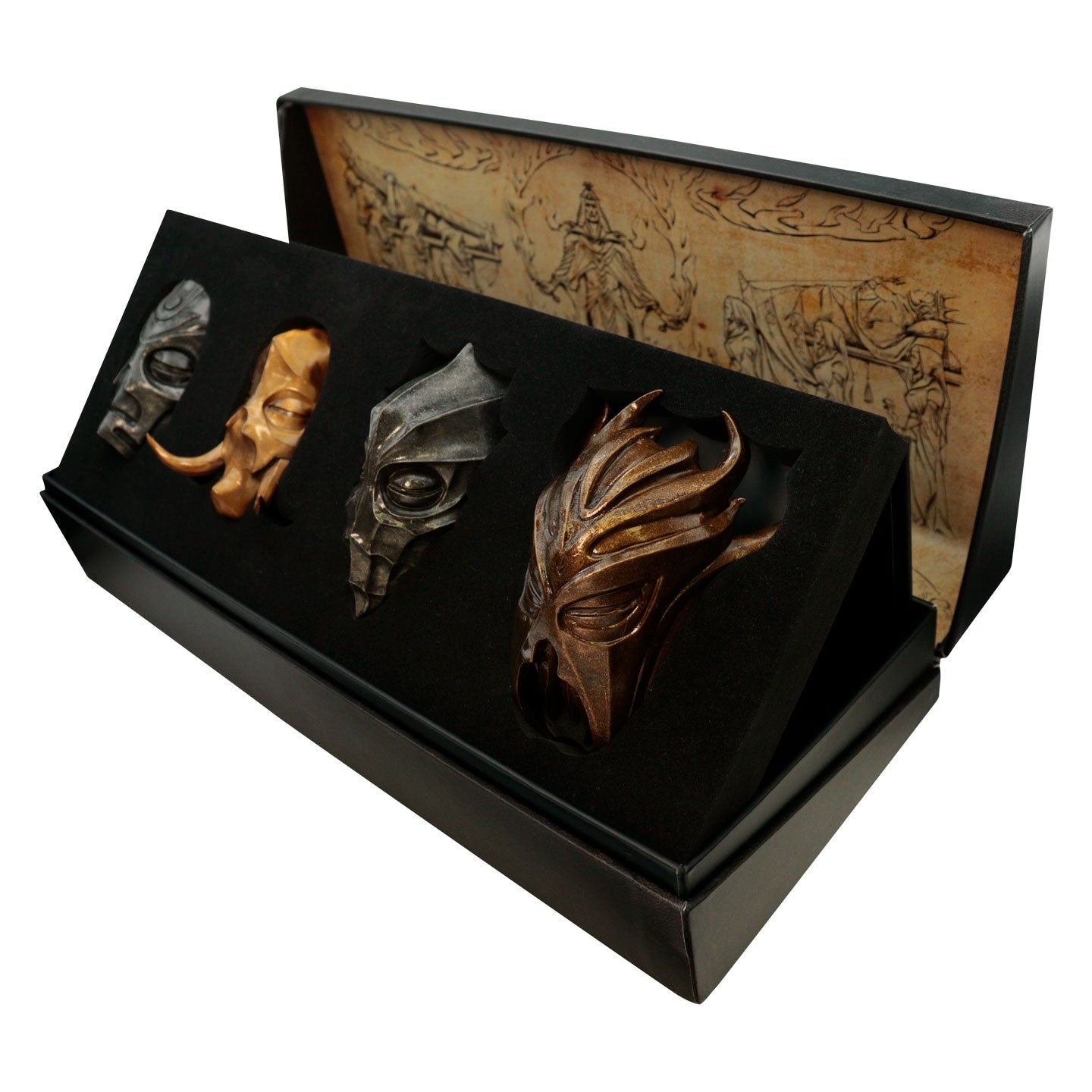 The Elder Scrolls V: Skyrim Set of 4 Scaled Replica Dragon Priest Masks