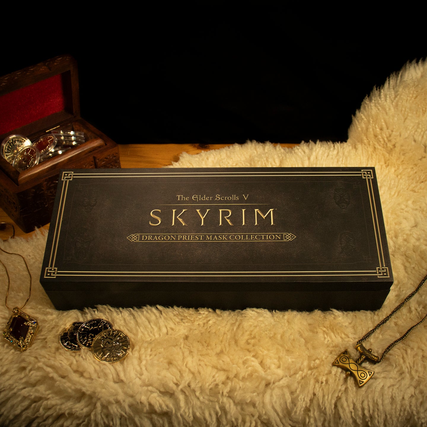 The Elder Scrolls V: Skyrim Set of 4 Scaled Replica Dragon Priest Masks