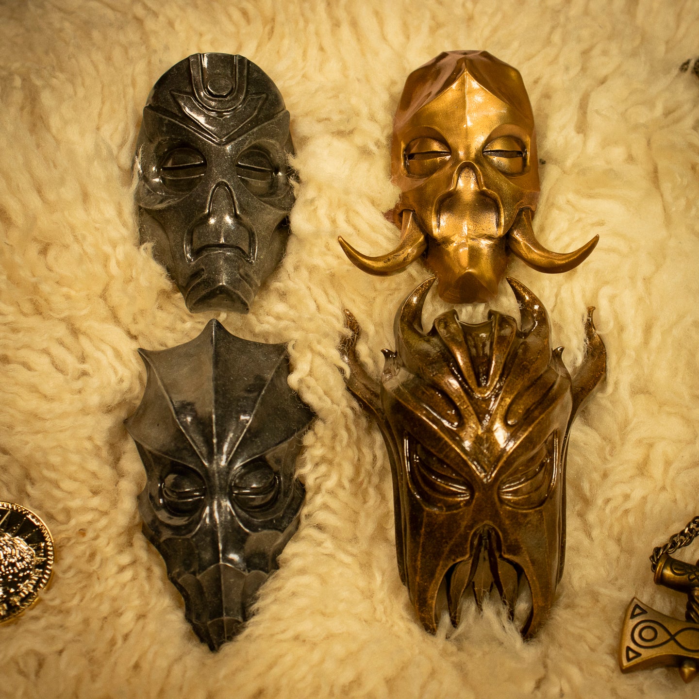 The Elder Scrolls V: Skyrim Set of 4 Scaled Replica Dragon Priest Masks
