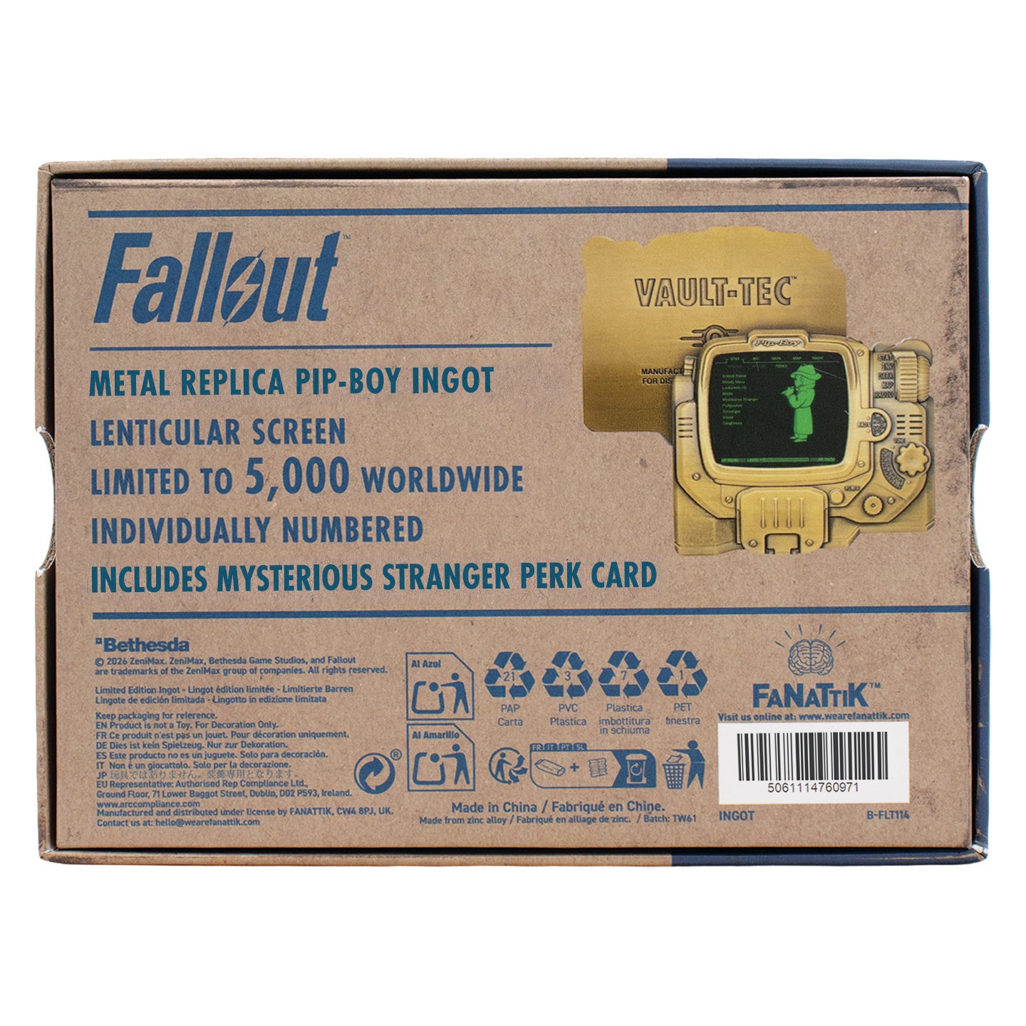 Fallout - Pip-Boy Limited Edition Lenticular Ingot – Mysterious Stranger Variant
