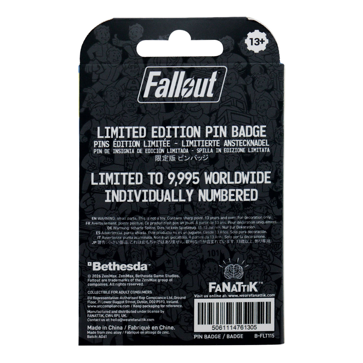 Fallout – Vault Door 111 Hinged Pin Badge