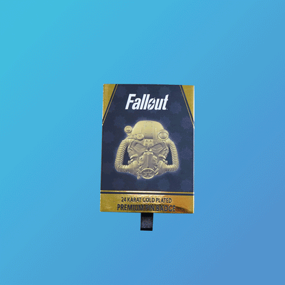 Fallout Limited Edition T-60 Power Armour Helmet 24k Gold Plated XL Pin Badge