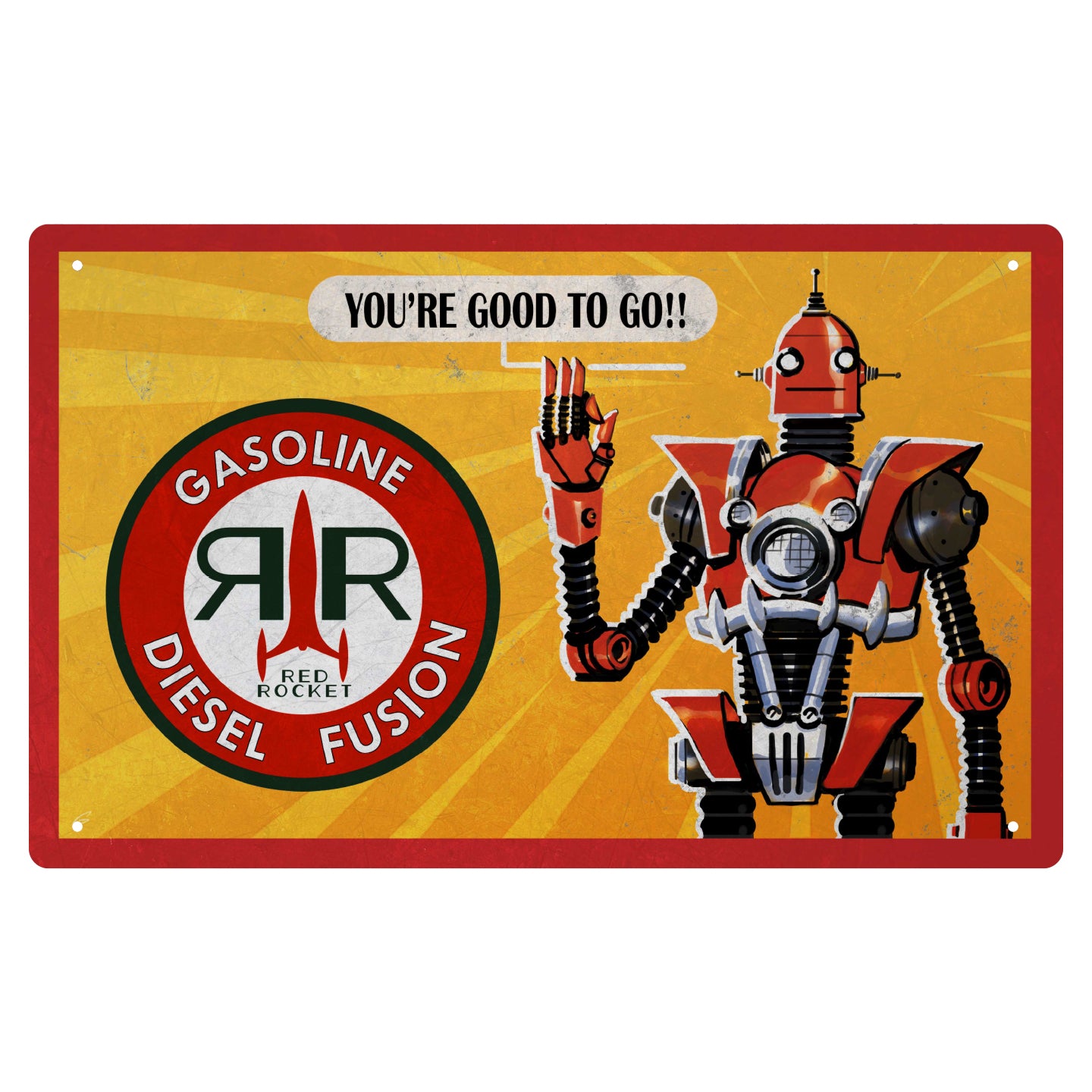 Fallout Set of 3 Tin Signs Red Rocket