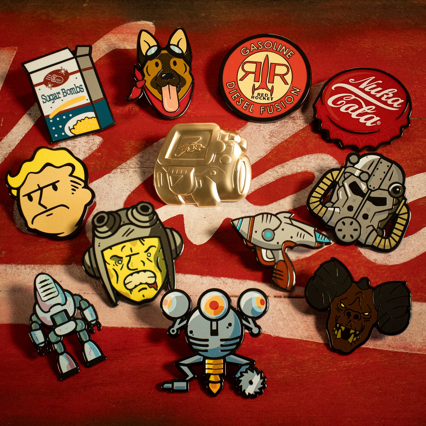 Limited edition Fallout mystery pin badge set from Fanattik