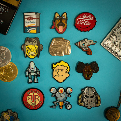 Limited edition Fallout mystery pin badge set from Fanattik