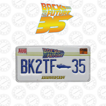 Back to the Future 35th Anniversary Enamel Number Plate Pin Badge