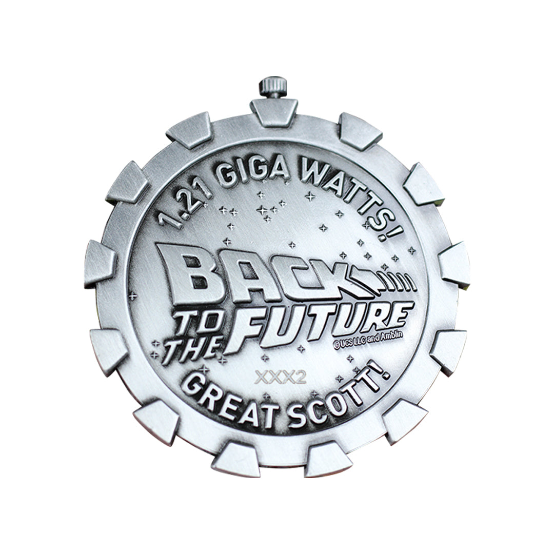 Back to the Future Limited Edition Stopwatch Medallion Reverse Close Up