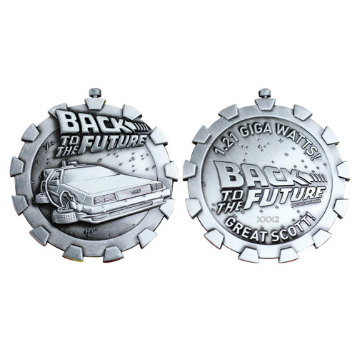 Back to the Future Limited Edition Stopwatch Medallion Front and Reverse 